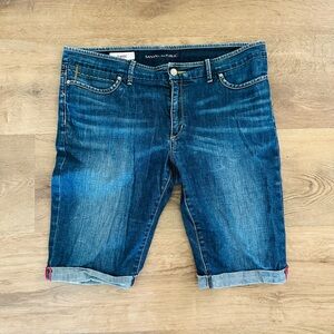Banana Republic Women’s Classic Stretch Blue Denim Shorts Size 14